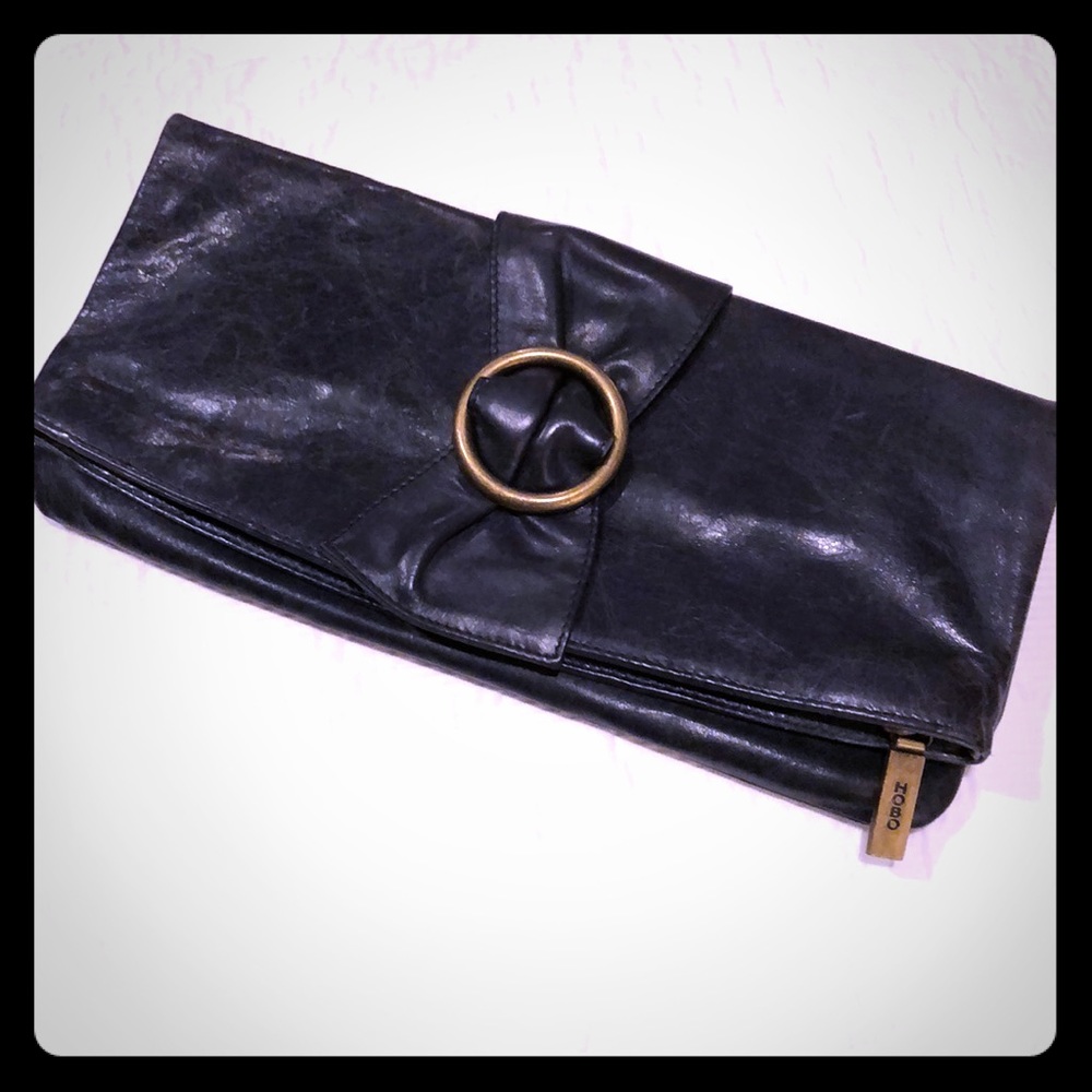 Dusty blue Hobo clutch
